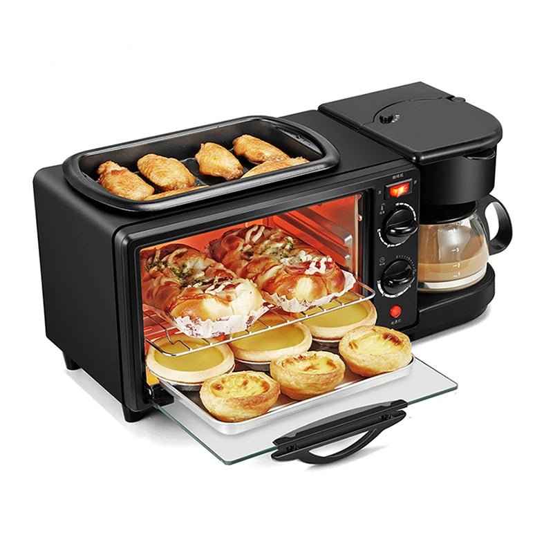 Breakfast Maker 3-en-1 Silver Crest : Four, Poêle et Cafetière (Technologie Allemande) - Yass Shop