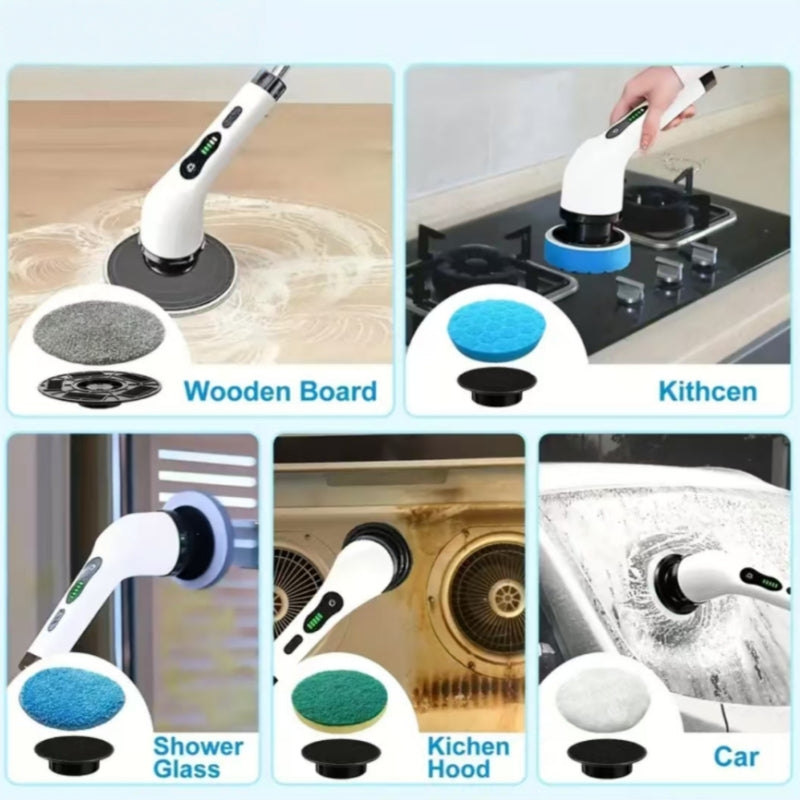 Brosse Électrique de Nettoyage Sans Fil avec Manche Télescopique – Nettoyage Rapide et Sans Effort .