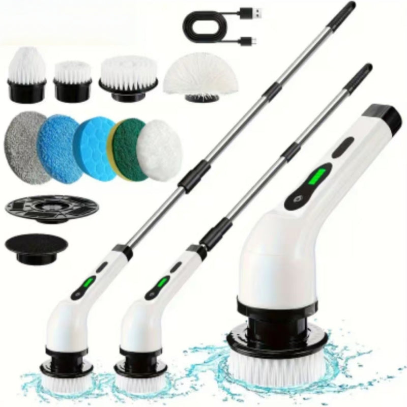 Brosse Électrique de Nettoyage Sans Fil avec Manche Télescopique – Nettoyage Rapide et Sans Effort .